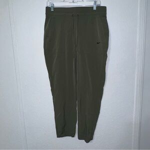 Nike Bliss Luxe 7/8 Training Pants Olive Army Green Women Size L